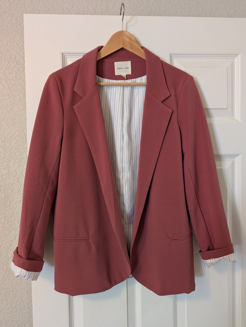 silence + noise Dusty Rose Blazer Jacket
